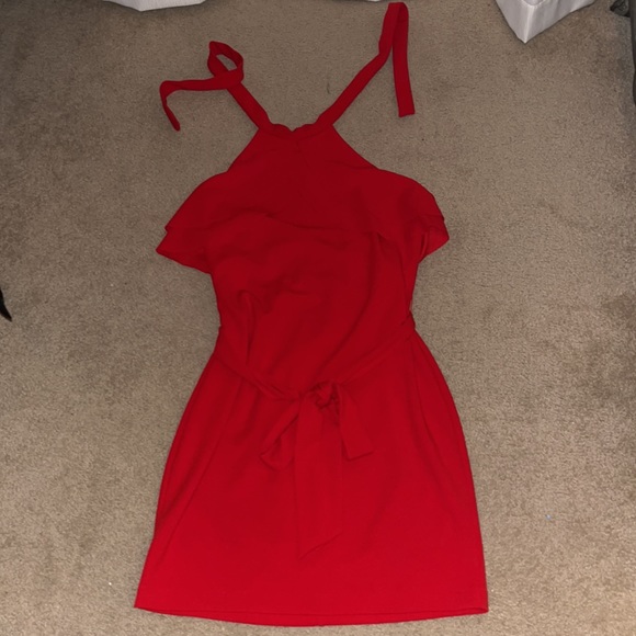 Beautiful Red BEBE Dress—Worn Once! Size Small - Picture 3 of 6